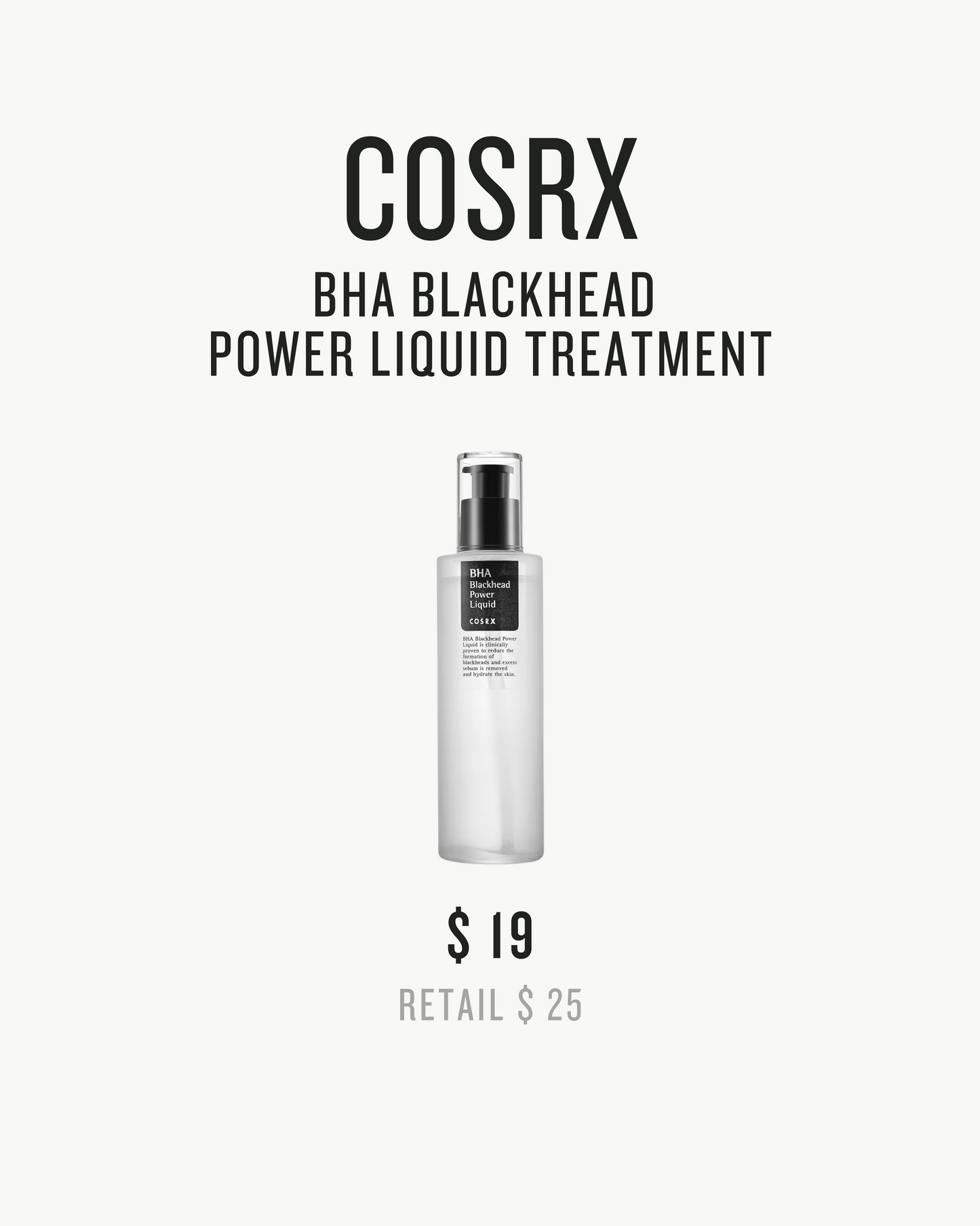[ COSRX ] BHA Blackhead  Power Liquid Treatment