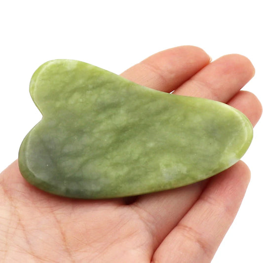 2pcs Gua Sha Massager Set for Face Care Jade Rollers Natural Stone