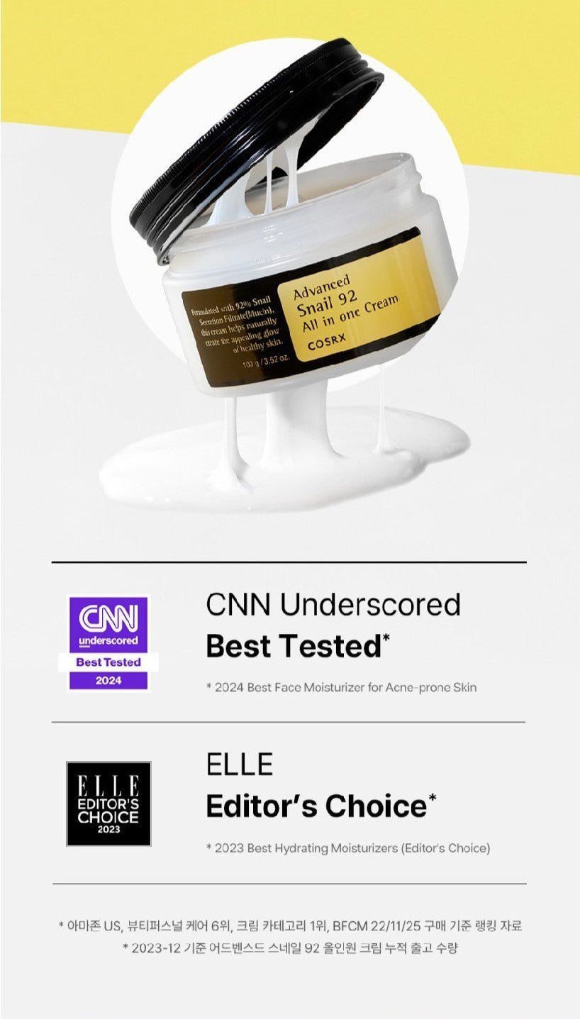 COSRX Advanced Snail 92 All In One Cream 100grams